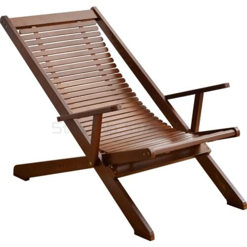 Installation free folding recliner leisure lunch chair lazy nap bed balcony back cool chair beach chair