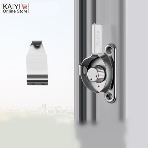 Stainless Steel Sliding Door Window Lock Buckle Double-sided Crescent Safety Lock Vintage Door and Window Hardware Accessories