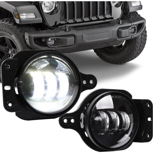 LED Fog Lights with Bracket Housing 12V DC 30W 1 Pair For-Jeep-Wrangler JL 2018 2019