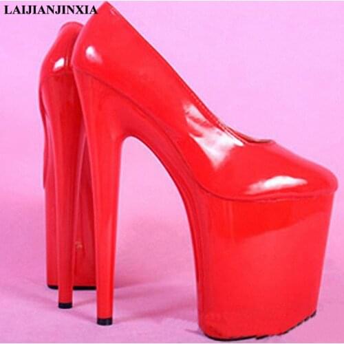 LAIJIANJINXIA Crystal 20cm Ultra High Heels For Womens Dance Shoes Night Club Party 20cm High Heels Pumps Dance Shoes D-010