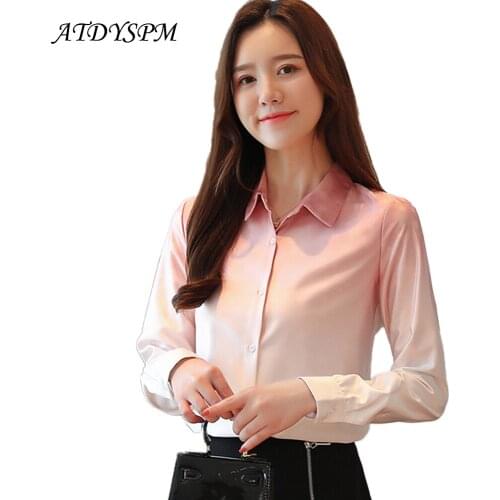 2021 Spring Elegant Women Tops Blouses Gradient Color Long Sleeve Blouse Shirts Lapel Collar Chiffon Blouse Office Lady Shirts