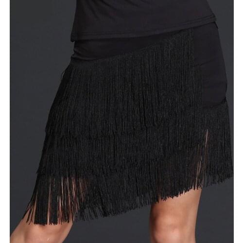 2021 New CM080 Tassel Design Female Latin Dance Skirt Women Latin Dance Suit for Ballroom Belly Dancing Performamnce