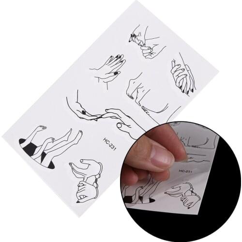 10.5*6cm 1 Sheet Temporary Tattoo Sticker Fake Flash Tattoo Sticker Fingers Toes Body Art Sexy Waterproof Temporary Tattoo