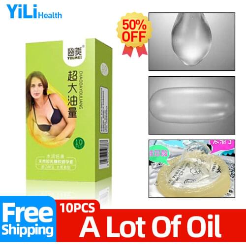 10pcs Big Lubrication Oil Condoms With Ball For Women Natural Rubber Latex Sex Cup Condom long-lasting Penis Sleeve