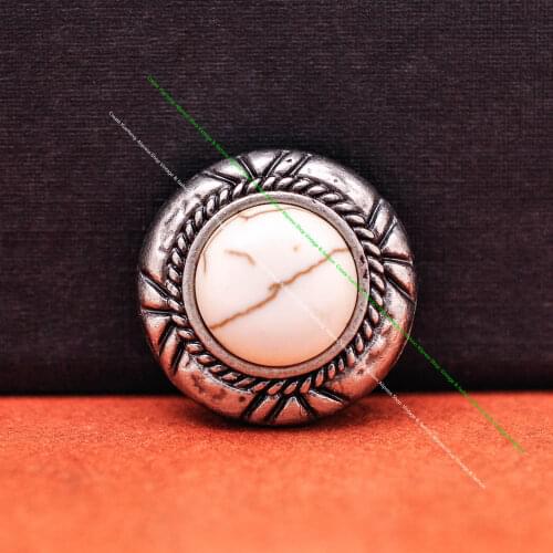 10X Antique White Turquoise Floral Rope Carved Concho for Leathercraft Belt Horse Saddle Luggage Bag Wallet Apparel Decoration