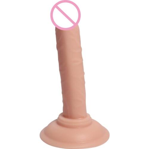 14.5cm Tiny PVC Dildo with Suction Cup Non Ball Small Penis Female Masturbator Sex Toys for Women Anal Plug Beginners