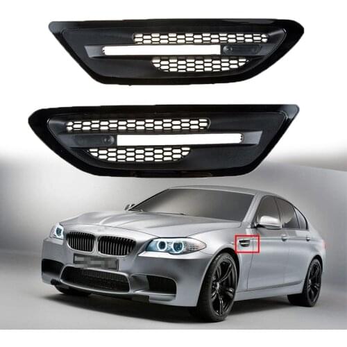 2 Pcs Car Styling Side Vent Air Intake Grilles Cover Auto Fender Air Flow Grill Decoration For BMW 5S 5 SERIES F10 M5 2011-2016
