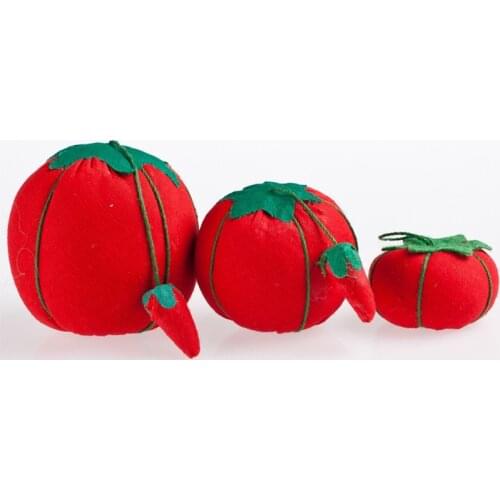 DONYAMY DIY Craft Design Red tomatoes Needle Pin Cushion Holder Sewing Kit Pincushions
