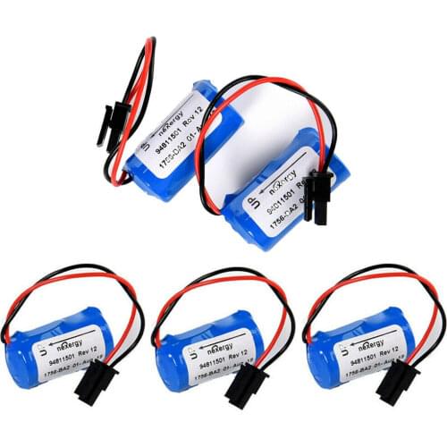 5 Pcs 1200mAh 3.0V For Allen Bradley 1756-BA2 BR2/3A-AB Battery for 1745-B1 1747-BA