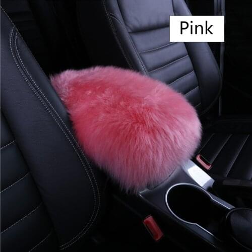 Car Armrest Pads Automobile Central Console Warm Fur Plush Cushion Arm Rest Box Soft Cushion Universal Accessories Car Styling