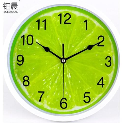 Creative Wall Clock Modern Design Simple Rustic Green Wall Clock European Style Kitchen Zegar Scienny Home Decoration AA60WC