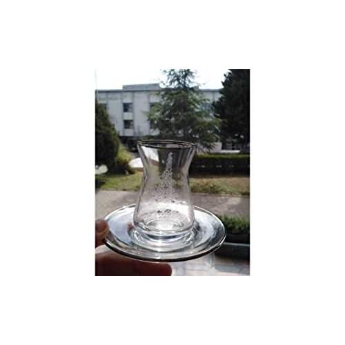 Canba Tea Set PLT. Milano 12 Pieces Boutique C202.mln-can 425-6 Tea Glasses 6 Tea Plates