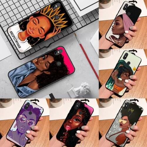 Melanin black girl African Beauty coque cover funda Phone Case For Xiaomi Redmi note 7 8 9 t k30 max3 9 s 10 pro lite