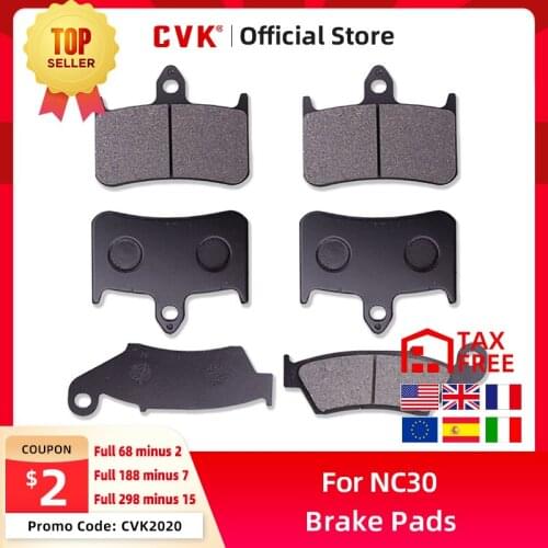 CVK 1 Set High Quality Brake Pads Disks Shoes Front And Rear FOR Honda VFR750 VFR400 RVF400 VFR RVF 40 NC30 NC35 Parts