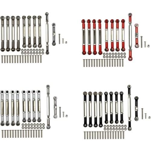 For MN D90 D91 D96 D99S MS MN90 1/12 RC Car Upgrade Accessories Metal Pull Rod Steering Link Rod Set Parts