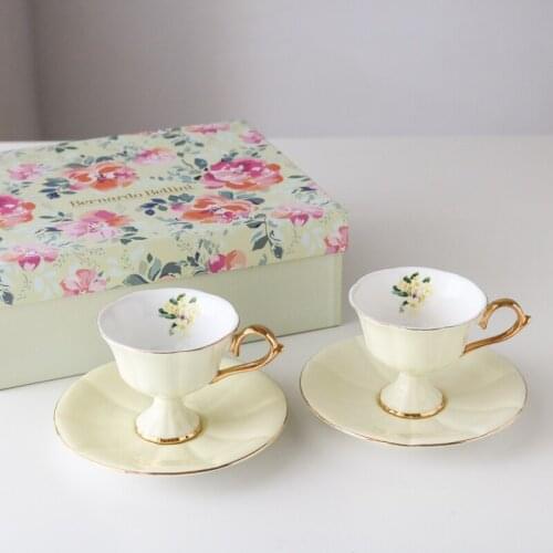 Elegant Modern Nordic Porcelain Cup Saucer Creativity Eco Friendly Reuseable Coffee Cup Handmade Canecas Interior DecorEK50BD