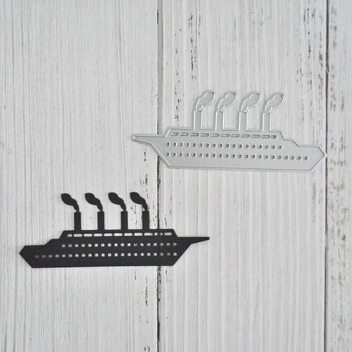 Happymems Metal Cutting Dies Cruise Ship Boat Card Making Silver DIY Crafts Embellishments For Scrapbooking Cutting Dies Gifts