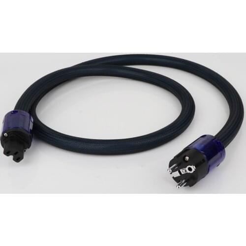 Hi-End 3.2mm2 high Purity OFC Power Cord HIFI Audio EU version Power cable schuko AC power wire with gold plated power plug