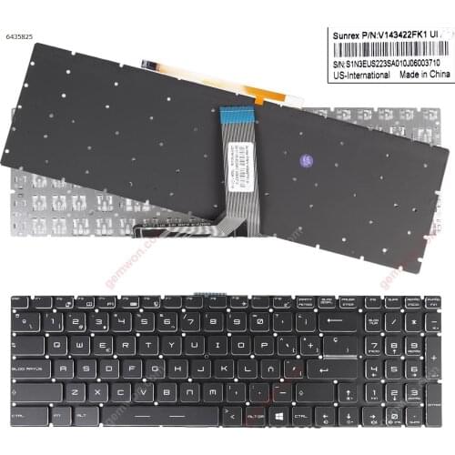 Spanish SP New Replacement PC Gaming Keyboard For MSI GT72 GS60 GS70 WS60 GE72 GE62 Laptop Crystal Key Colorful Backlit