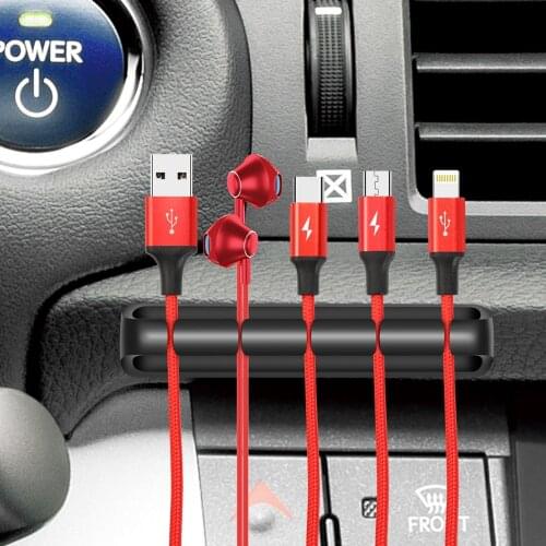 Cable Organizer Silicone USB Cable Winder for Geely Emgrand X7 EC7 Atlas Boyue CK2 GC6 Parts LC