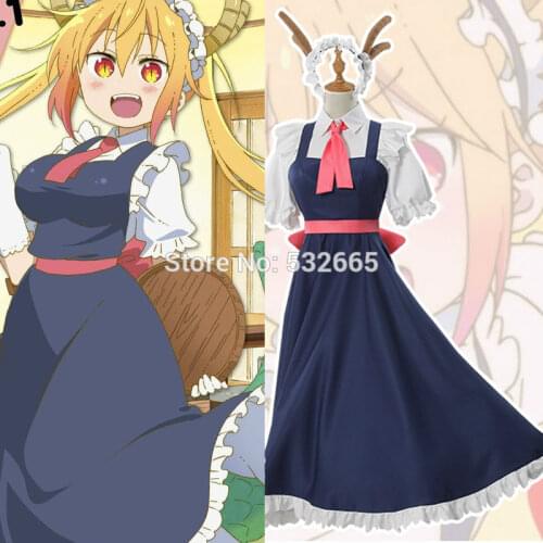 Anime Kobayashi san Chi no Maid Thor Cosplay Costume Dragonmaid Cos Maid Outfit Kobayashi-san Chi no Maid Dragon Cosplay Costume
