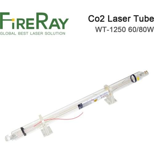 FireRay Co2 Laser Tube WT1250 60W 80W Laser Glass Tube Length 1250mm Dia.55mm use for Co2 Laser Cutting and Engraving Machine
