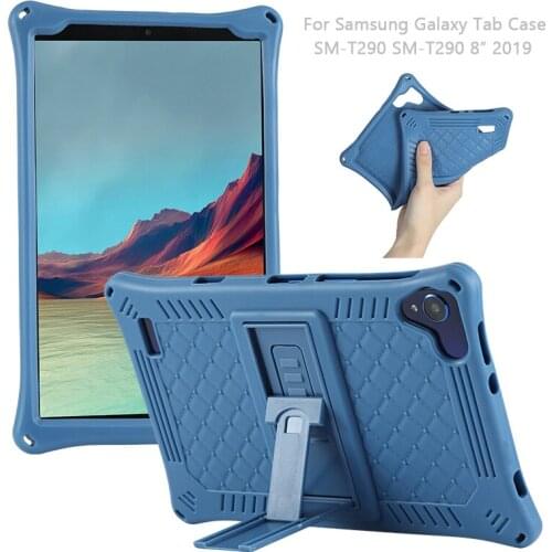 Soft Silicon Tablet Case For Samsung Galaxy Tab A8.0" T290 T295 2019 Case Shockproof Stand Tablet Cover For SM-T290 SM-295 Cover
