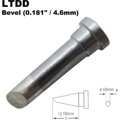 LTDD Soldering Tip Weller Bevel 4.8mm for WP80 WSP80 WSFP8 WD1000 WD2000 WSD81 WS81 WSF81D8 WS81D5 Handle Iron Welding Bit