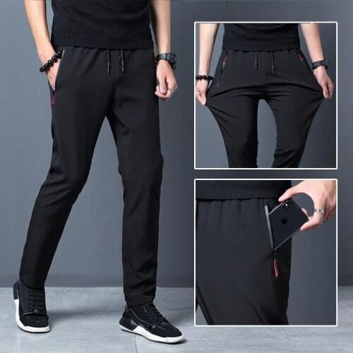 New Men Pants Joggers Fitness Casual Quick Dry Outdoor Sweatpants Breathable Sport Elasticity Running Trouser Plus Size