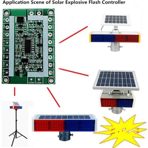 Solar lamp controller 3.2V3.7V6V12V Solar Flash Controller Traffic Solar Flash Control Board Circuit Board