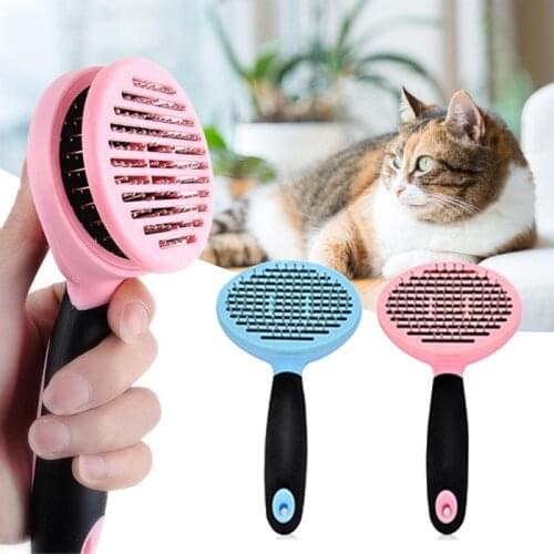 Professional Pet Dog Cat Comb Brush Grooming Undercoat Rake Comb Dematting Tool with Comfort Rubber Handle