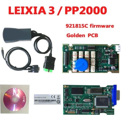 Professional Golden PCB Lexia 3 V48 Diagbox Auto Diagnostic Scanner Tool Lexia3 PP2000 FW 921581C Chip For C-itroen For P-eugeot