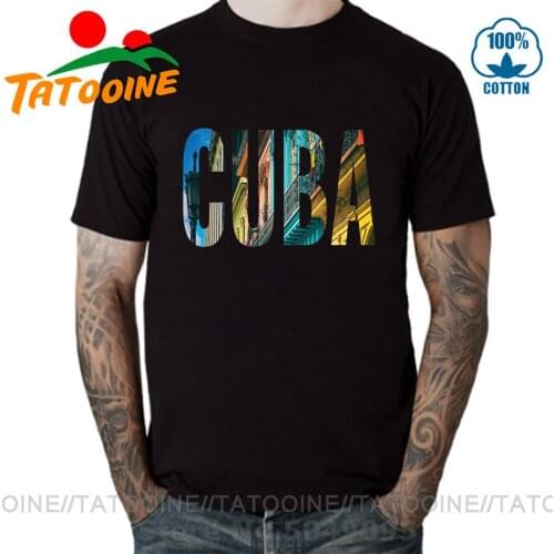 Tatooine Great Apparel for Cuban Lovers Vintage Cuba City Design T-shirt Cubano havana Tee shirt santiago de cuba clothing homme