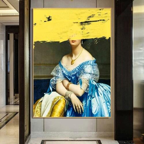 Vintage Art Painting France Louis Xiii Style AngelS Portrait Of Princess Broly Canvas Living Room Decor Posters Prints Cuadros