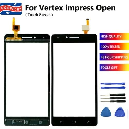 Outer Glass For Vertex impress Open Touch Screen Panel Digitizer Sensor 100% New Replacement Front Glass Touchscreen +Tools Tape