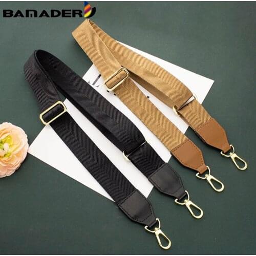 Bamader Canvas Bag Strap Woman Lengthen Adjustable Fashion Wide Shoulder Strap For Handbags Messenger Bag Accessories Solidcolor
