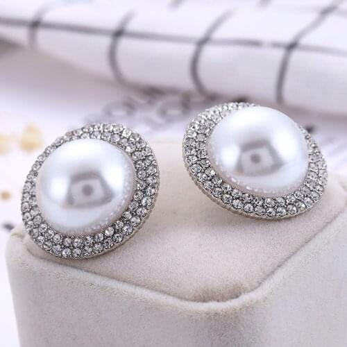 High End Exaggerated Pearl Women Earrings Korean Minimalist Summer Earrings Luxury Women Jewelry Banquet Queen Accessories