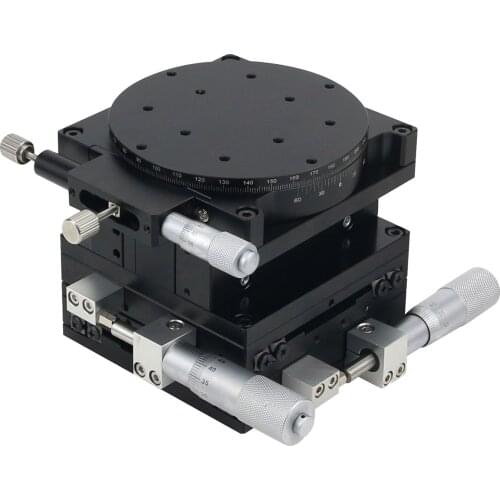 100MM*100MM LT100-L-2 XYZR Axis Manual Sliding Table Translation Platform Manual Linear Stage