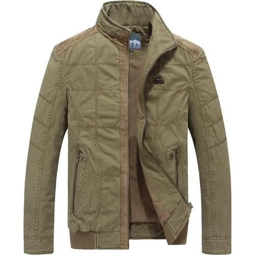 2021 Urban Pure Cotton Autumn Mens Windbreaker Military Thick Tactical Casual Coat Fashion Outdoor Bomber Jacket Tops Plus Size