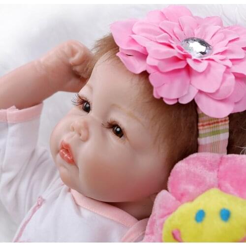 Free Shipping 52cm 22 inch latest silicone reborn baby doll toys, play house reborn baby bebe toy birthday gift girls brinquedos