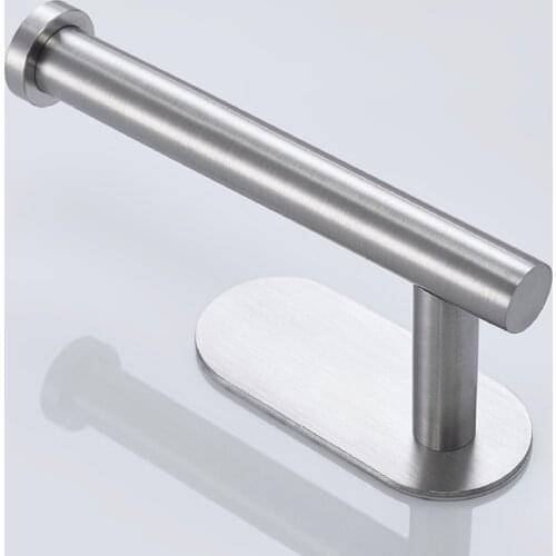 Kitchen Paper Towel Holder Free Punch Stainless Steel Brushed Roll Holder Toilet Paper Tissue Rack Silver Bathroom Accessories