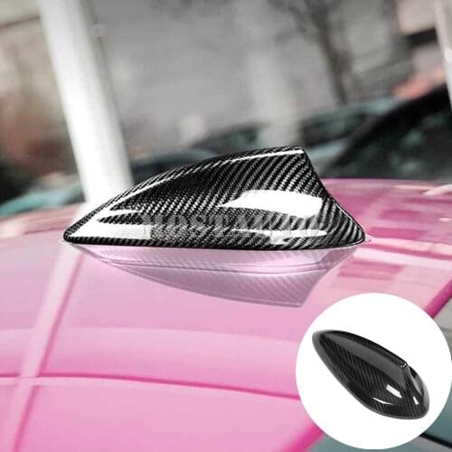 For BMW 1 2 Series X1 X2 X4 F20 F21 F45 F46 F48 F39 Real Carbon Fiber Exterior Car Roof Shark Fin Antenna Cover Trim Black/Red