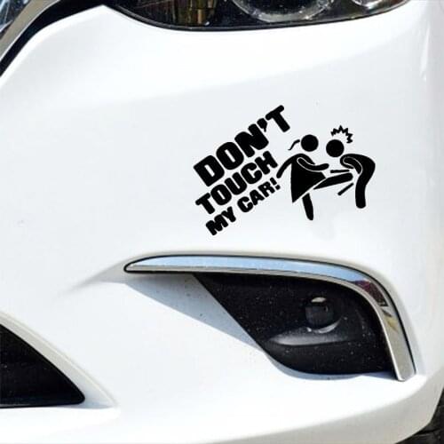 Hot Sale Safety Warning Vinyl Car stickers" DO NOT TOUCH MY CAR " car motorcycles decal styling accessories