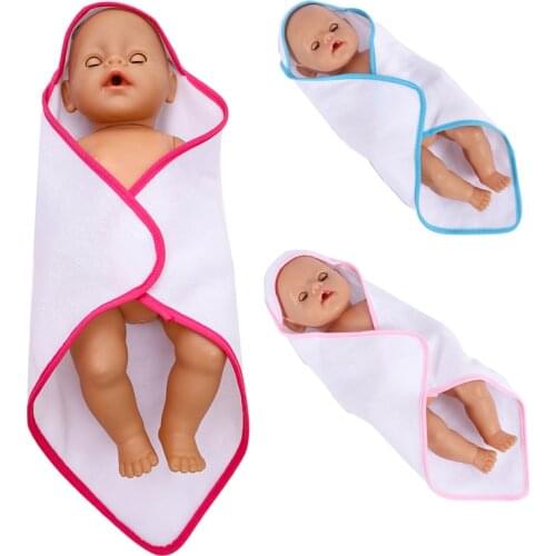 Birthday Doll Swaddling Clothes New Born Baby Items Blanket 16-18 Inch Reborn Baby Doll Cuddle Blanket Doll Accessories for 43cm
