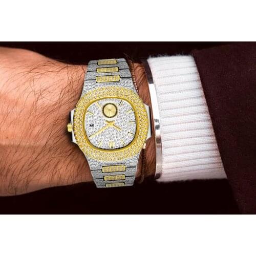 New Two Tone Gold Patek Watch Nautilus 5980 Designer Mens Wristwatches Japan Quartz Movt Fashion Casual AAA Luxury Jewelry