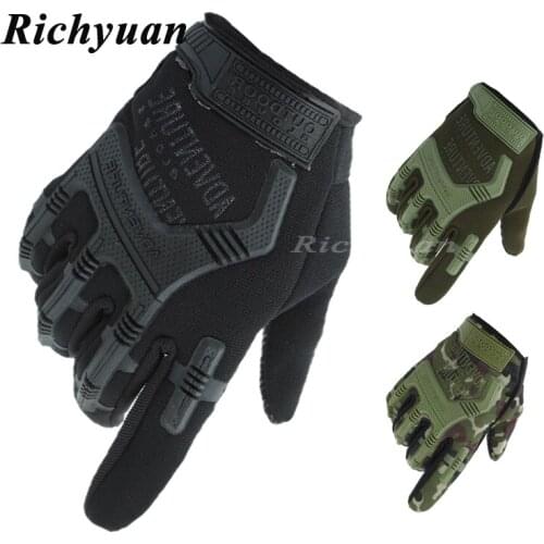New Hard Knuckle Tactical Gloves Men Full Finger Military Gloves Shooting Airsoft Combat Hunting Hiking Army Gloves Outdoor
