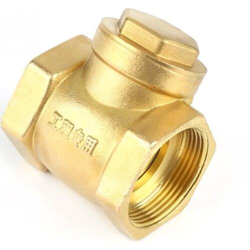Check Valve DN40 Non-Return Valve Female Thread Brass Non-return Swing Check Valve 232PSI Prevent Water Backflow