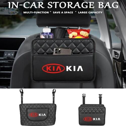 Car Seat Back Organizer Storage Bag Interior Parts Leather Bag Car ​Accessorie For KIA Ceed Sportage Rio K5 Optima Cerato Venga