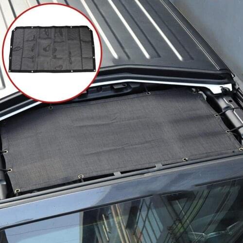 Front Door Car Roof Sunshade Soft Top Modified Roof Insulation Net Two Door For Jeep Wrangler Anti-UV HDPE Black Sun Shading Net