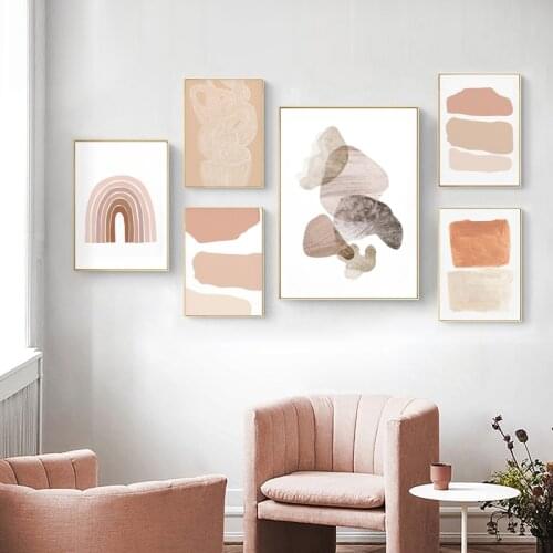 Boho Color Poster Geometric Abstract Canvas Painting Modern line Art Print Archway Wall Picture For Living Room Home Decor